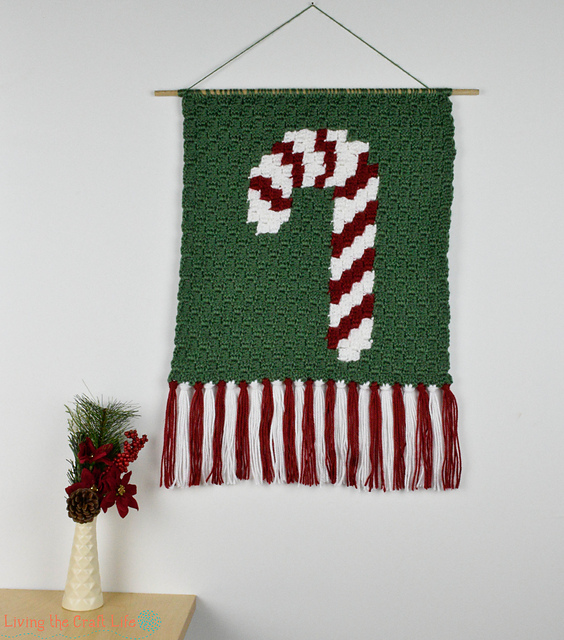December Candy Cane Wall Hanging