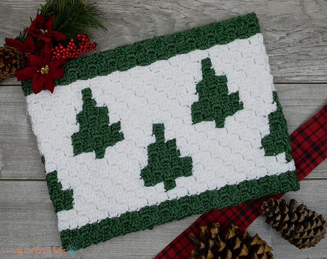 Christmas Tree C2C Scarf