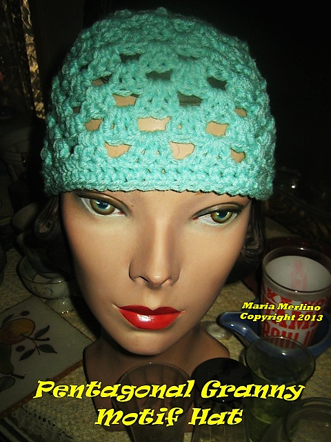 Pentagonal Granny Square Motif Hat