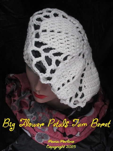 Big Flower Petal Beret