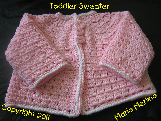Little Girl's Sweater in the Baby Block Stitch
