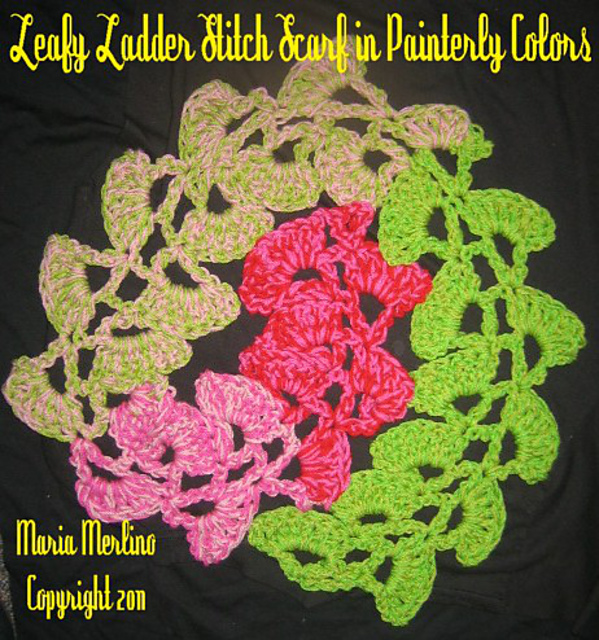 Leafy Ladder Stitch Scarf