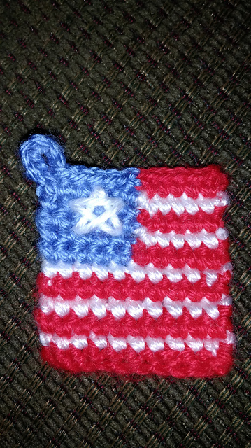 American Flag Keychain