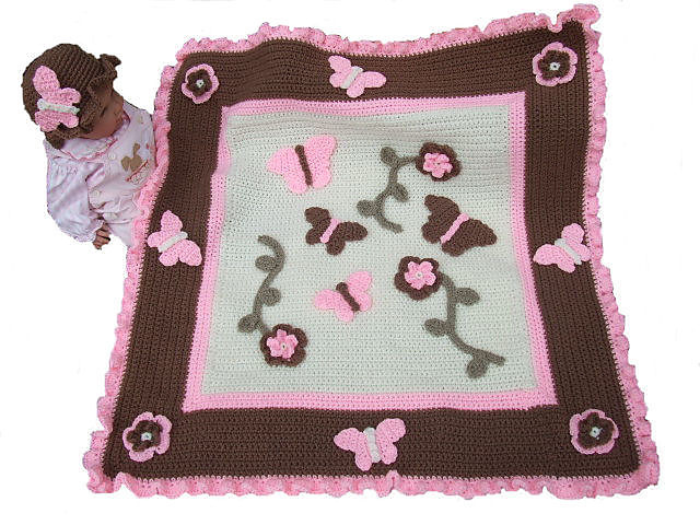 CV072 Butterfly Kisses Baby Blanket