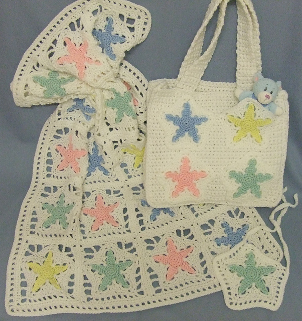 CV002 Wish Upon A Star Baby Blanket and Diaper Bag