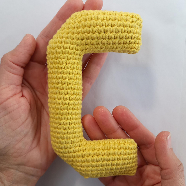 Alfabeto Amigurumi Letra C - Alphabet Letter C