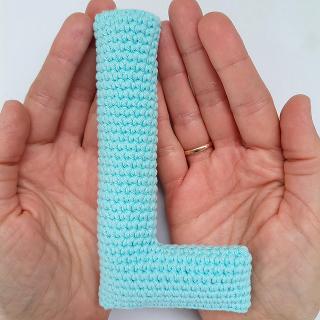 Alfabeto Amigurumi Letra L - Alphabet Letter L