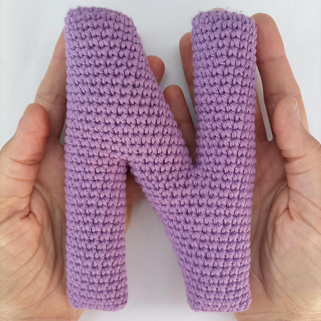Alfabeto Amigurumi Letra N - Alphabet Letter N