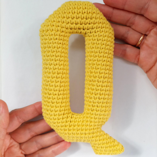 Alfabeto Amigurumi Letra Q - Alphabet Letter Q