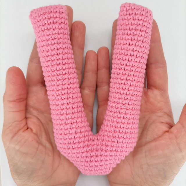 Alfabeto Amigurumi Letra V - Alphabet Letter V