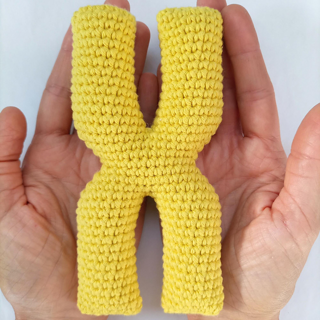 Alfabeto Amigurumi Letra X - Alphabet Letter X