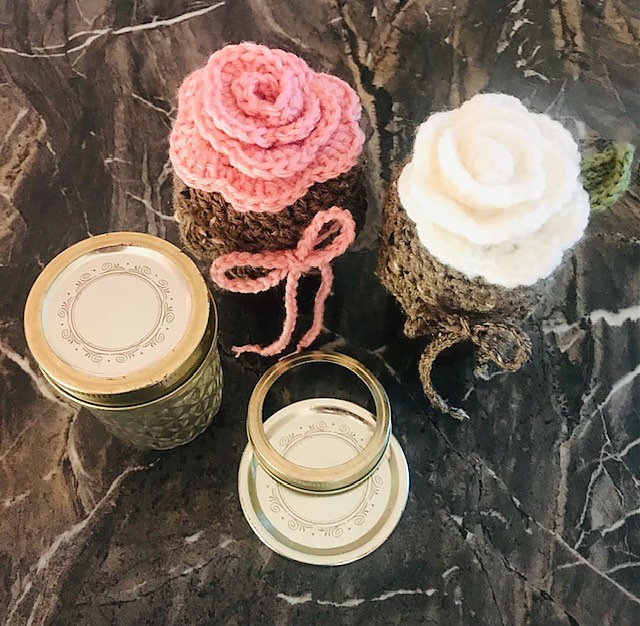 Flower Mason Jar Toppers