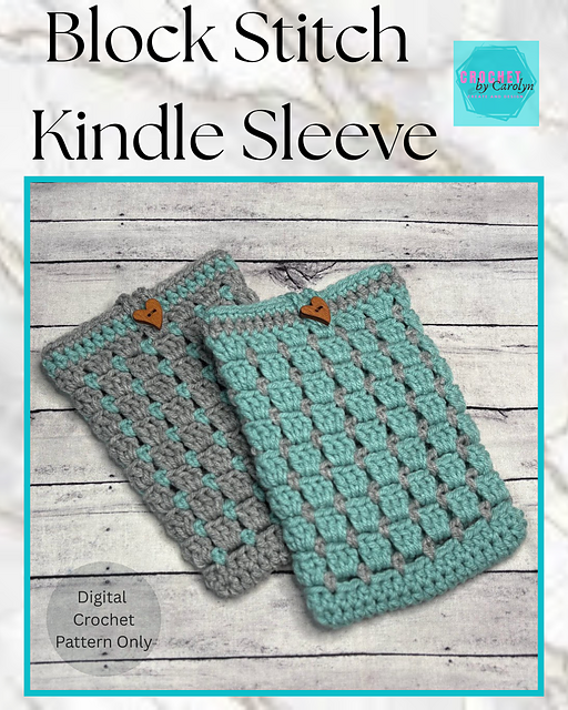 Block Stitch Kindle Sleeve