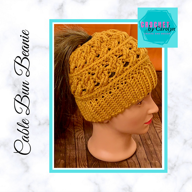 Cable Bun Beanie