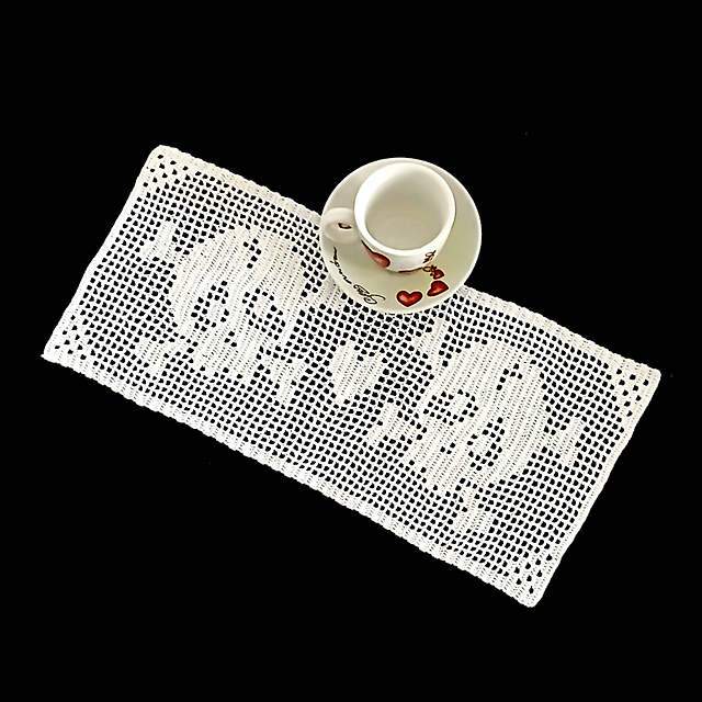 Halloween Doily with skulls 1HL