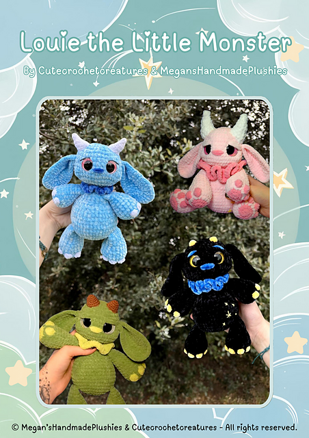 Ravelry: Louie, the Little Monster pattern by Raven Nerea