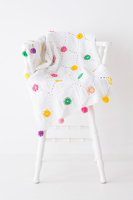 Spring Rainbow Granny Blanket