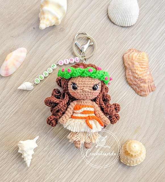 Llavero Moana Amigurumi