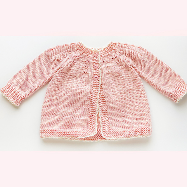 Daisy Knit Baby Cardigan