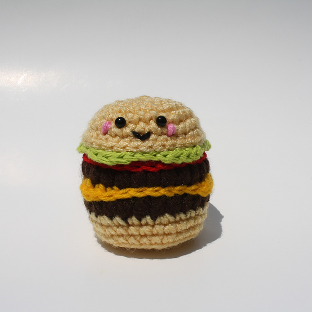 Kawaii Cheeseburger - Amigurumi Fast Food Friends