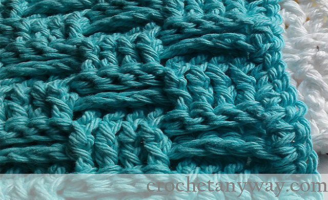 Basketweave dishcloth