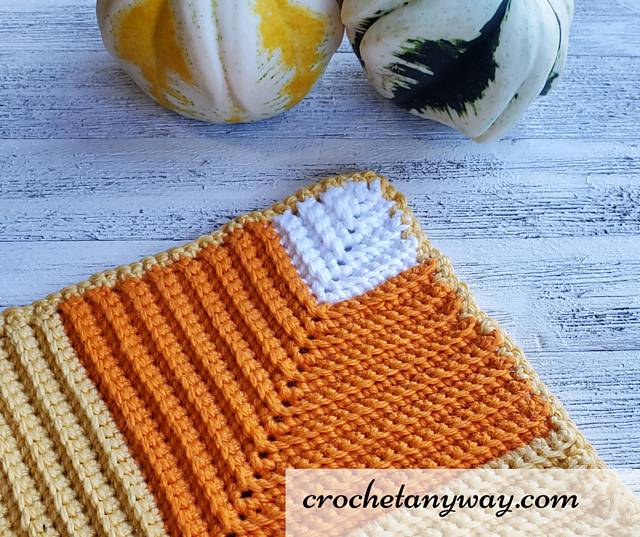 Candy Corn Dishcloth