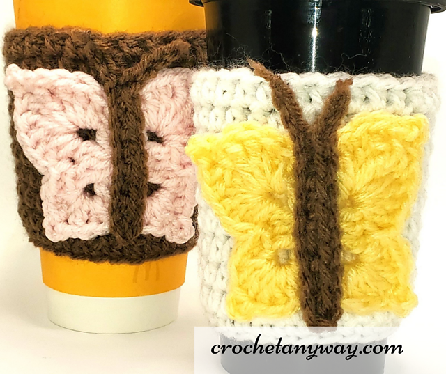 Butterfly Coffee Cup Cozy