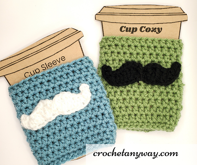 Mustache Coffee Cup Cozy