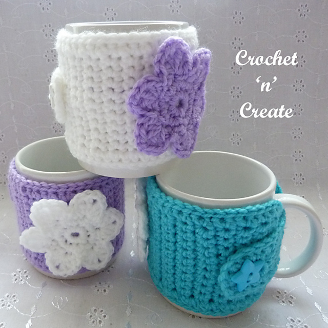 Flowered Mug Sleeve