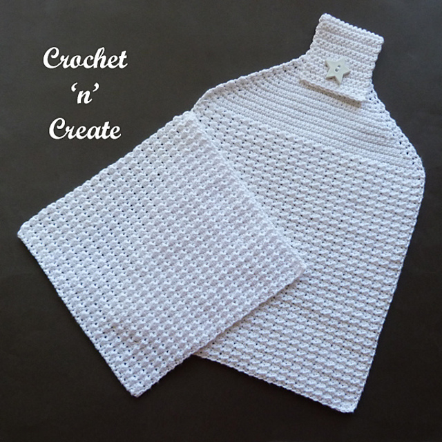 Moss Dishcloth and Towel