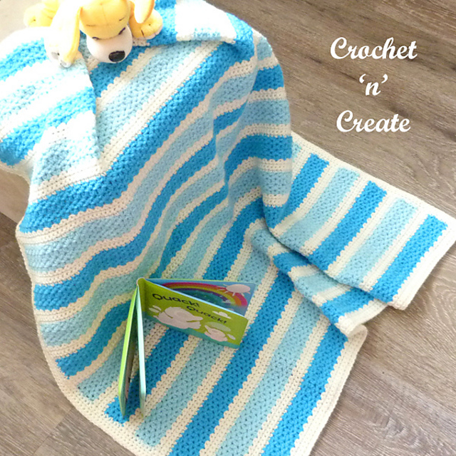 Ocean Blue Baby Blanket