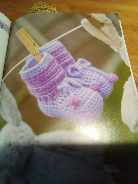 Purple Stripe Booties