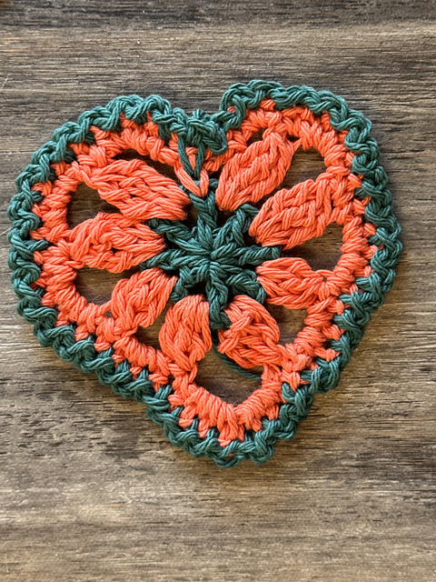 Easy Two Colour Lace Heart