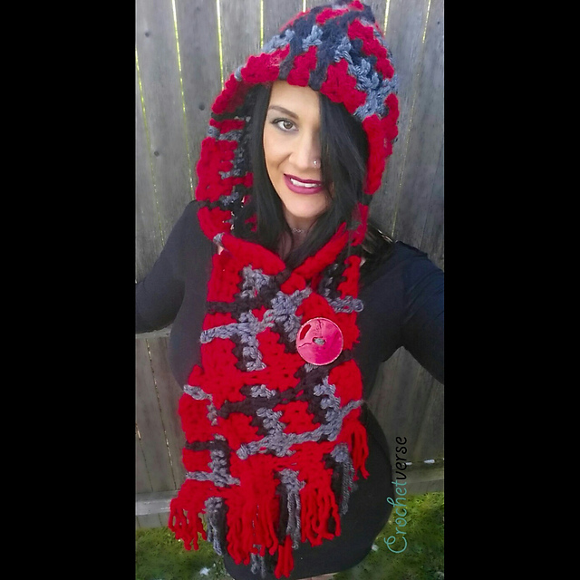 Lumberjack Plaid Hood Scarf