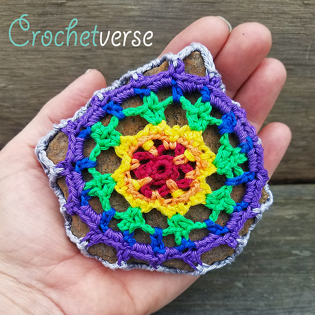 Rainbow Mini Mandala Rock
