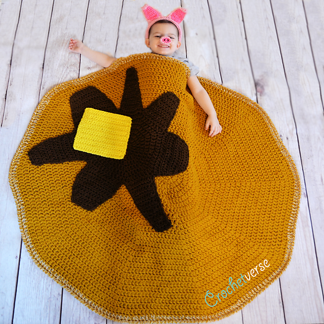 Pigs in Blanket Pancake Afghan