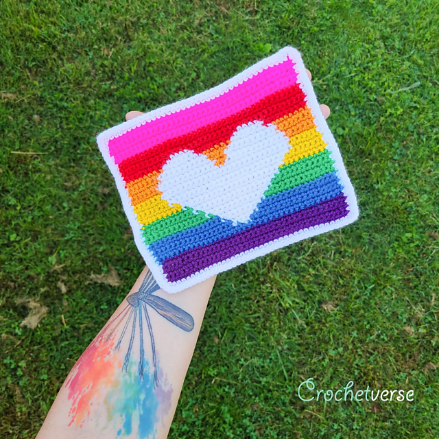 Rainbow Heart Square