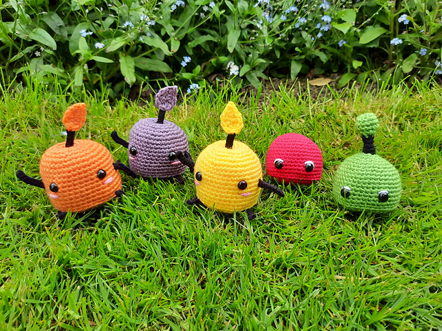 Junimos and Slimes Amigurumi