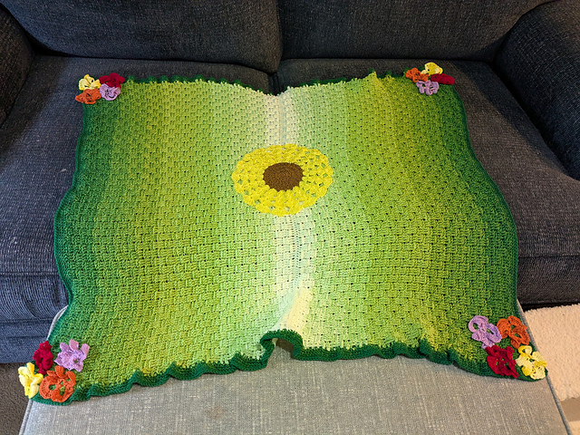 Retro Garden Baby Blanket
