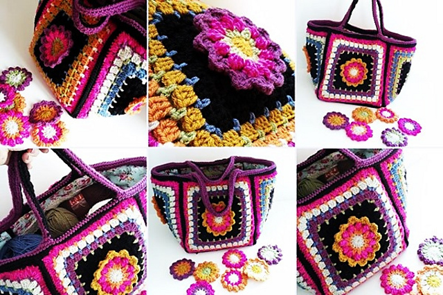 Frida's Flowers project bag