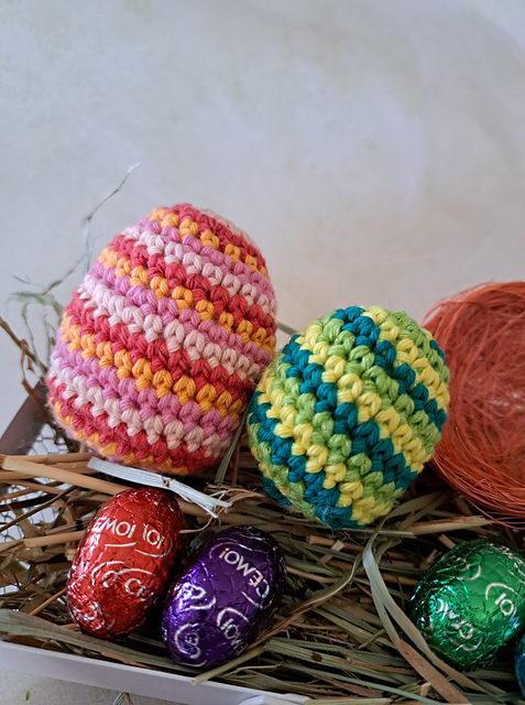 Oeufs de Pâques rayés
