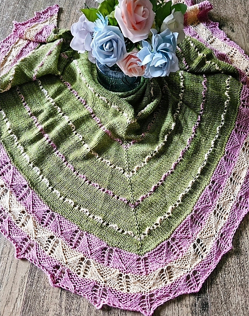 Falling Petals Shawl