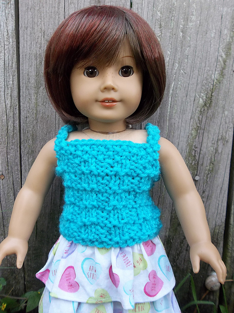 Simple Textured Tank for 18" Dolls