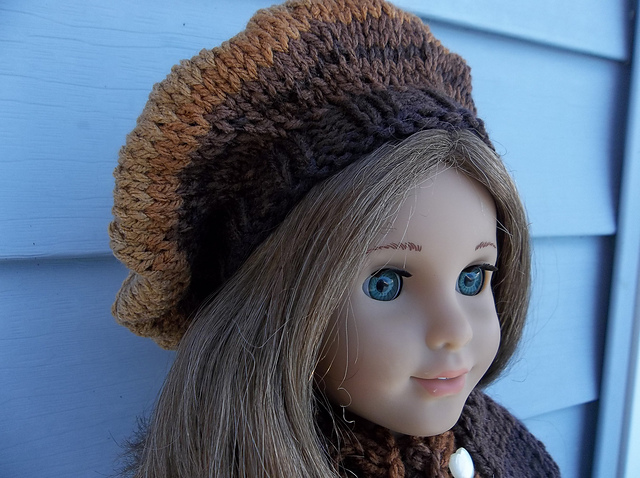 A beret for American Girl or Blythe dolls