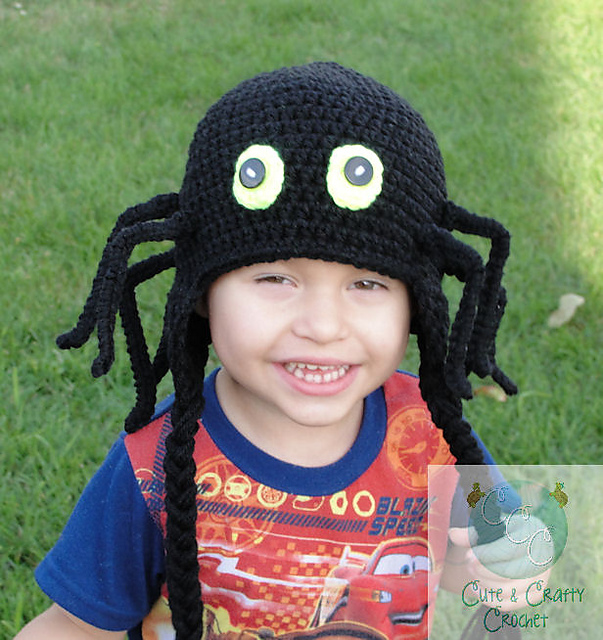 Ravelry: Creepy Carl Spider Beanie with pose able legs pattern by ...