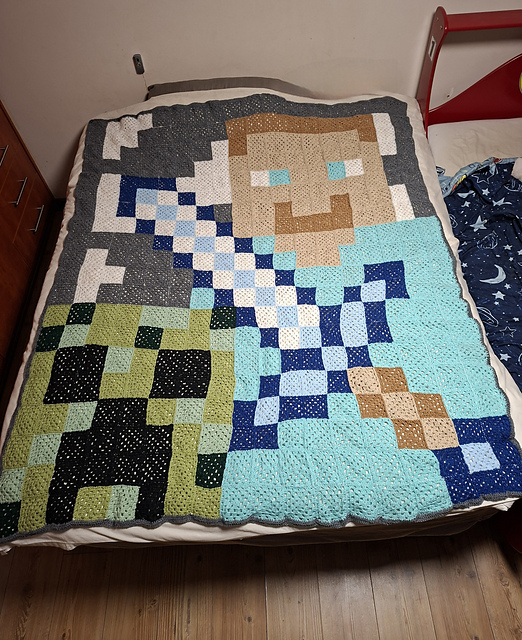Minecraft inspired blanket