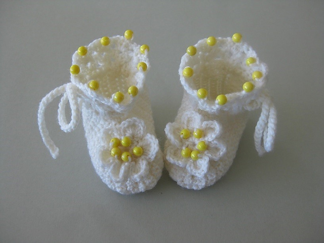 Baby Cristening Booties