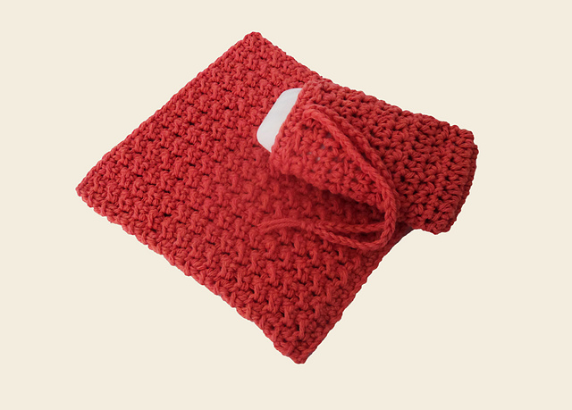 Coral Washcloth and Soap saver