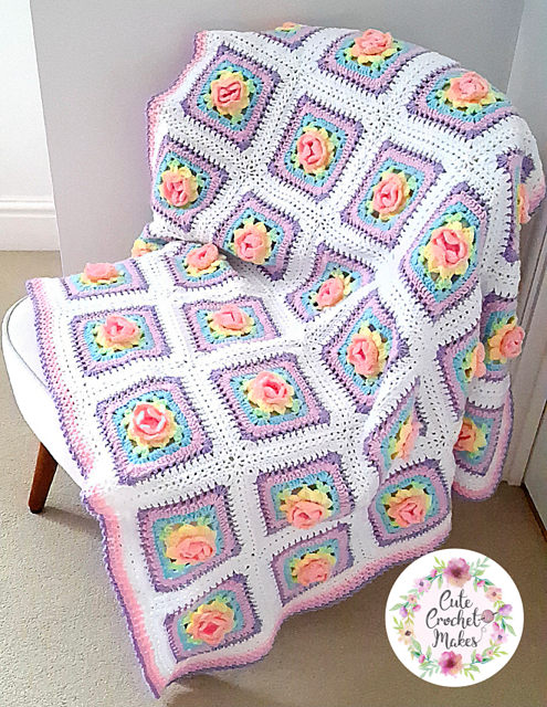 Rainbow Rose Blanket