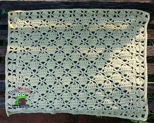 Vintage Lattice Baby Blanket